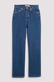 Blue Organic Straight High Waist Jeans
