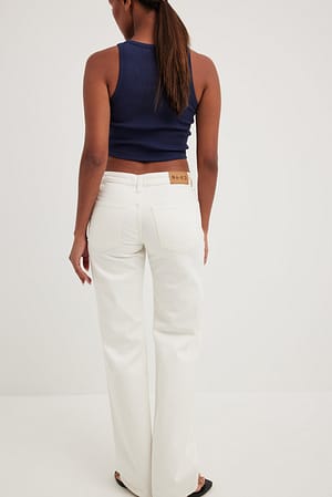 Offwhite Straight Low Waist Jeans
