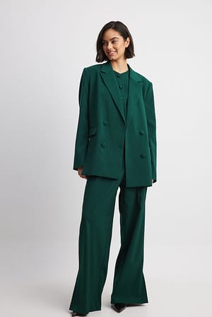 Straight Oversized Double Breasted Blazer Outfit