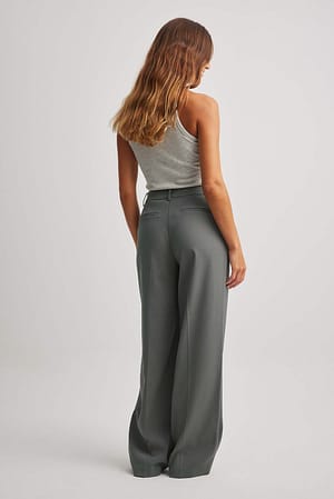 Grey Pantaloni eleganti dritti