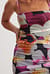 Drapowana siateczkowa mini sukienka z podwójnymi ramiączkami