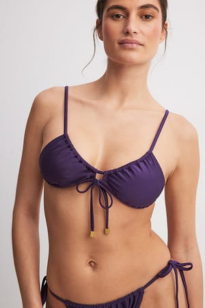 Purple Top bikini con laccetti