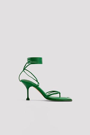 Green Chaussures à talons hauts et bride