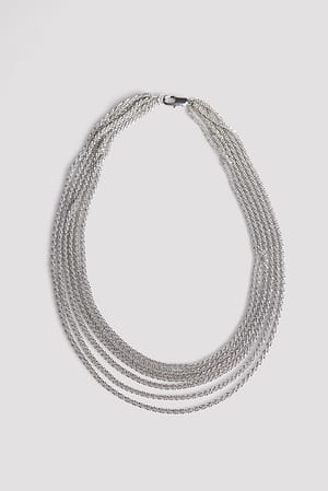 Silver Collar Multicapa con pedrería