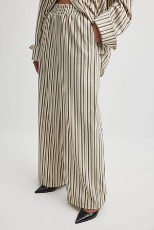 Stripe Striped Flowy Trousers