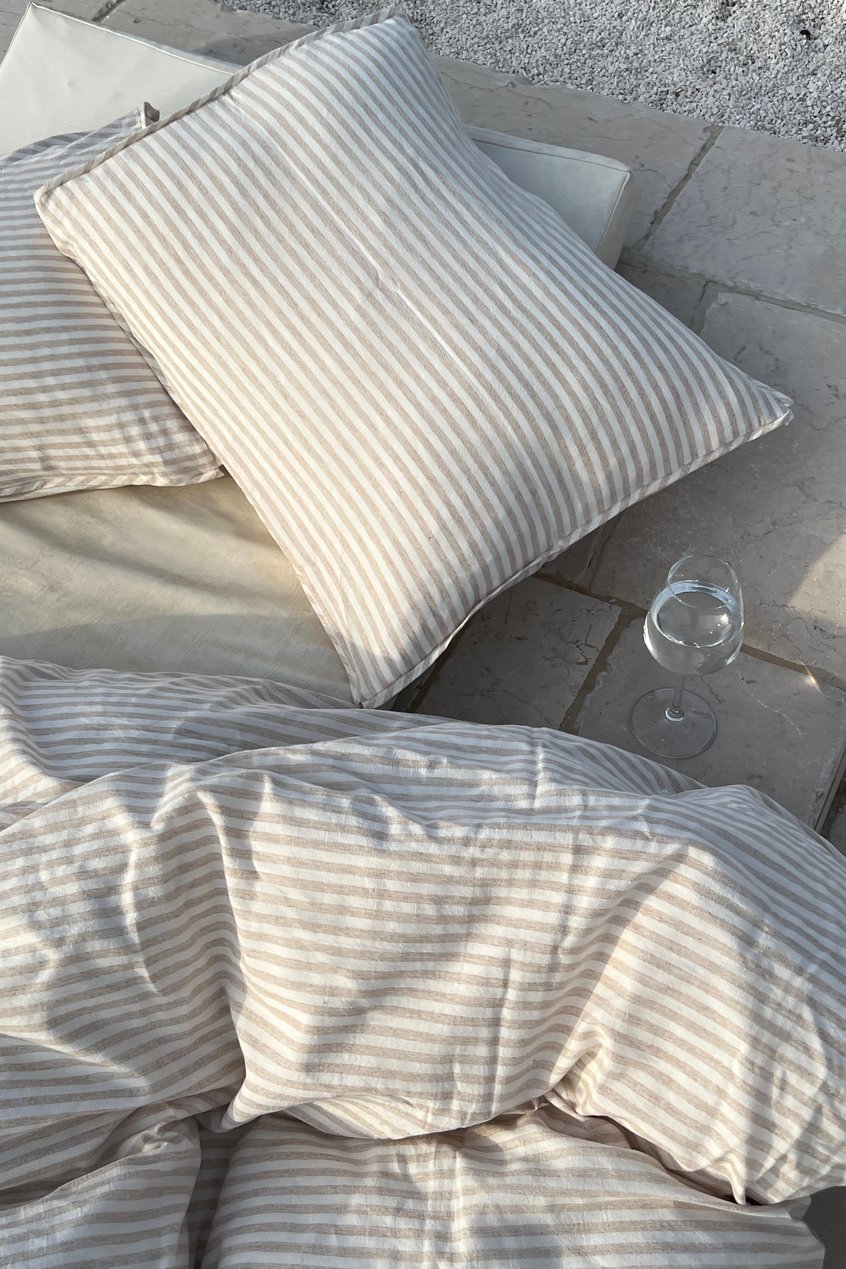 Chambre type | Striped Linen Blend Pillow Case - FJ47283