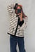 Striped Oversized Knitted Cardigan