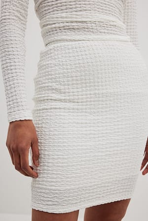 Offwhite Structured Mini Skirt