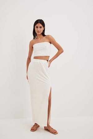 Structured Ring Detail Maxi Skirt Outfit