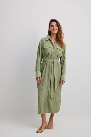Green Robe chemise structurée
