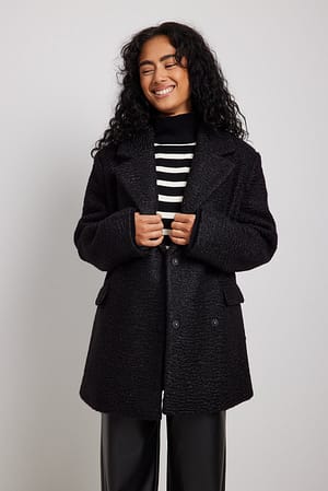 Black Structured Short Coat