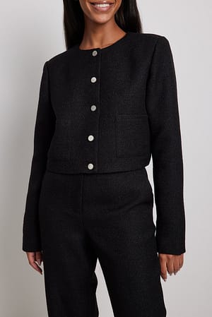 Black Tweed Short Jacket