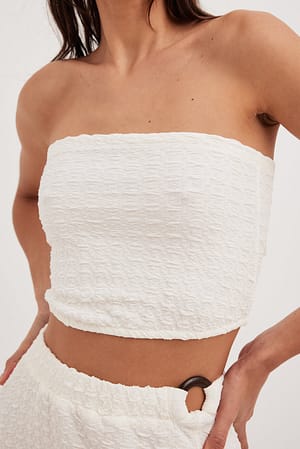 Offwhite Structured Tube Top