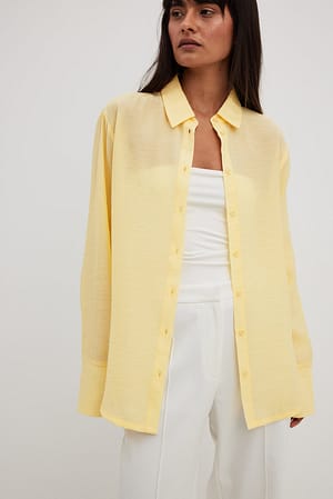 Yellow Structured Wide Cuff Shirt