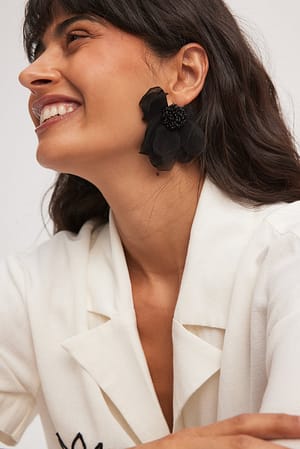 Black Sunflower Earrings