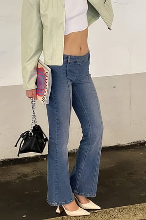 Mid Blue Slim jeans met lage taille