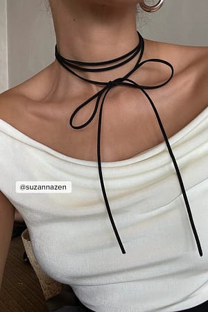Black Suede Strap Necklace