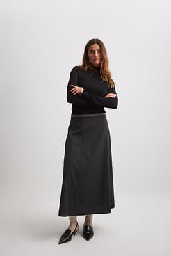 Tailored A-line Midi Skirt Outfit