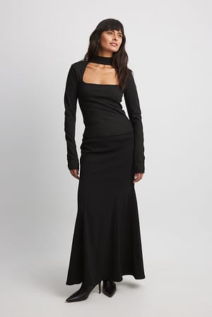 Black Falda maxi de vestir