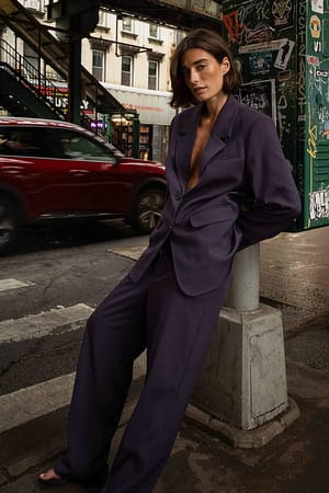 Dark Purple Blazer oversize habillé