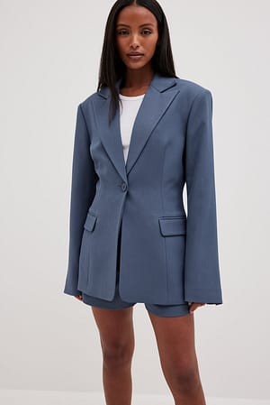 Tailored Oversized Blazer Blue | NA-KD