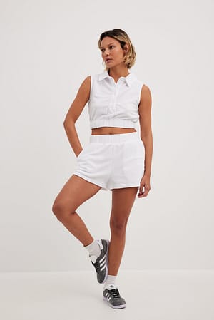 White Badstof shorts