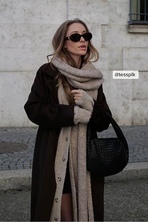Beige Knitted Scarf