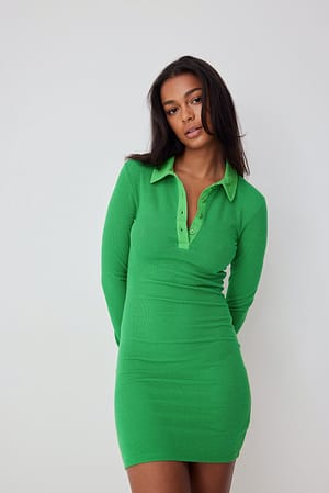 Forest Green Thin Knit Mini Dress