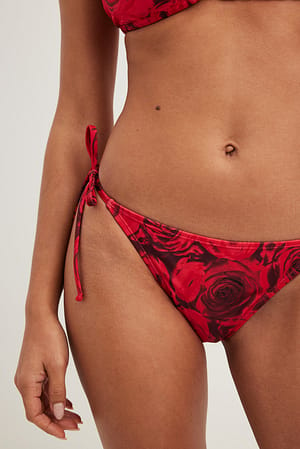 Roses Aop Braguita de bikini con tirantes finos