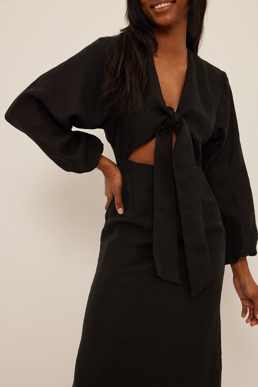 Vestidos Long Sleeve Maxi Dresses | Vestido maxi con cierre frontal - VT06504
