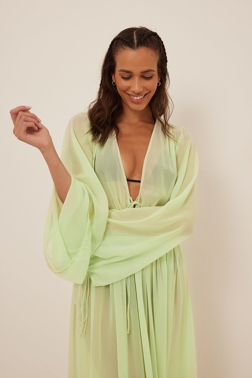 Robes Robes drapées | Robe en mousseline nouée à la taille - QV07263