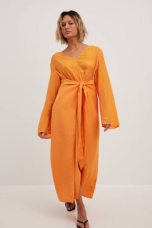 Orange Sukienka maxi wiązana w pasie