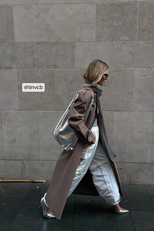 Brown Oversized Trench Coat