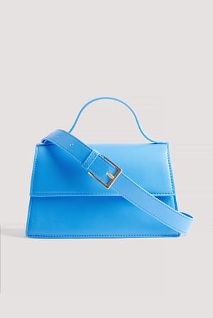 Blue Top Handle Compartment Bag