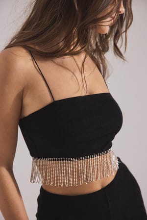 Black Top with Fringes