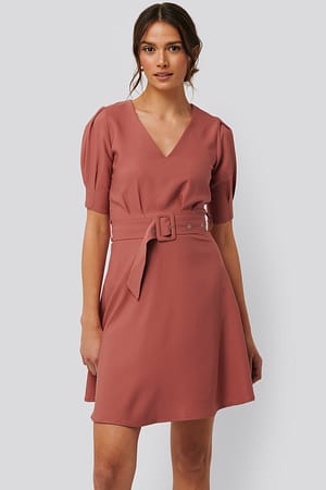Dusty Rose Arched Mini Dress