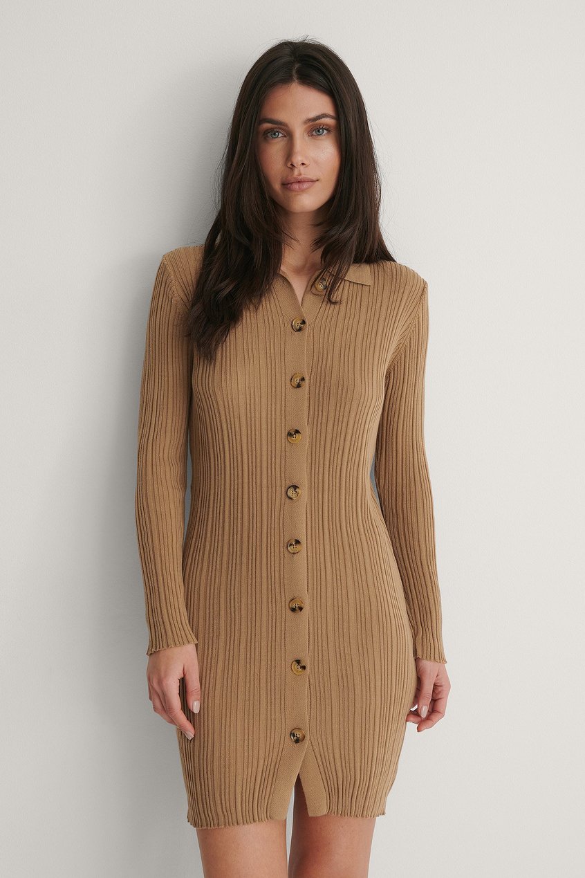 Kleider Jerseykleider | Kleid Mit Knopfdetail - HQ46643