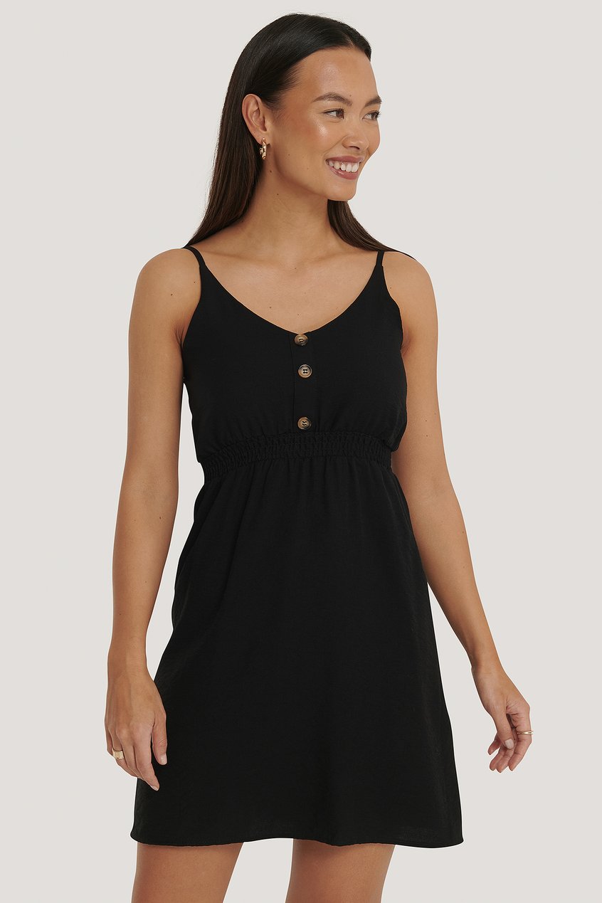 Kleider Sommerkleider | Button Detail Mini Dress - VN12101