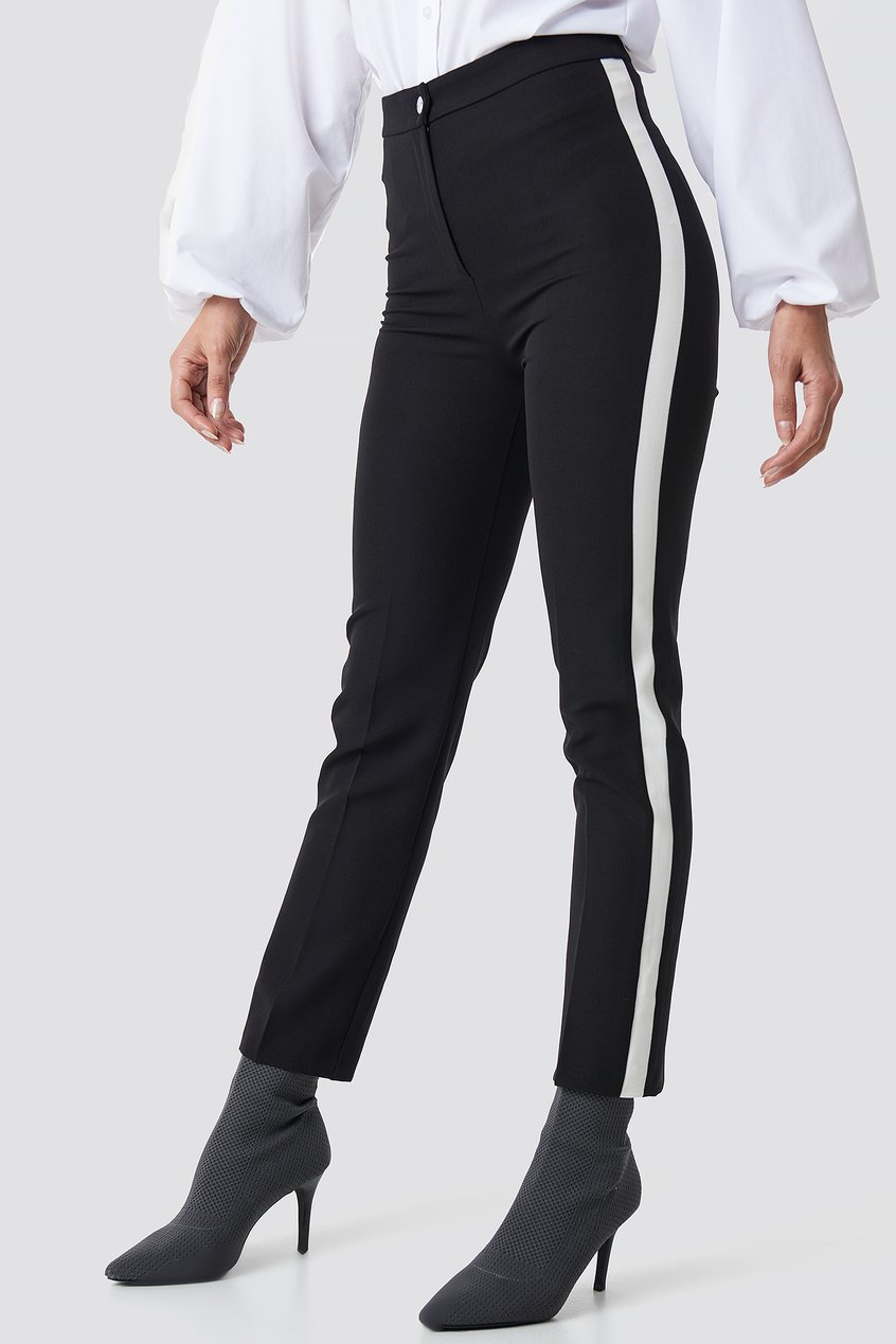 Hosen Stoffhosen | Cropped Stripe Pants - NC73241