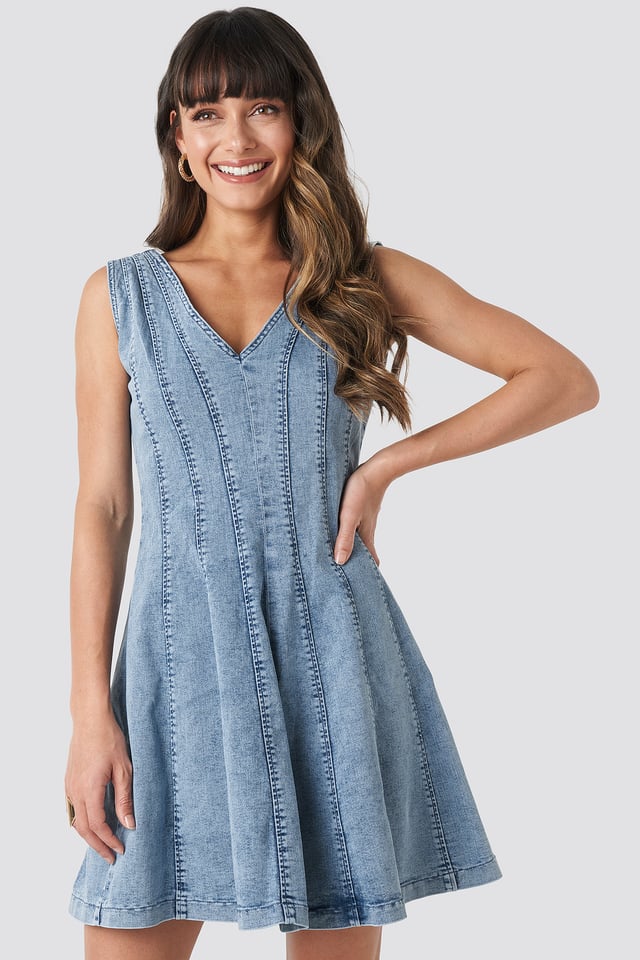Denim Mini Dress Blue