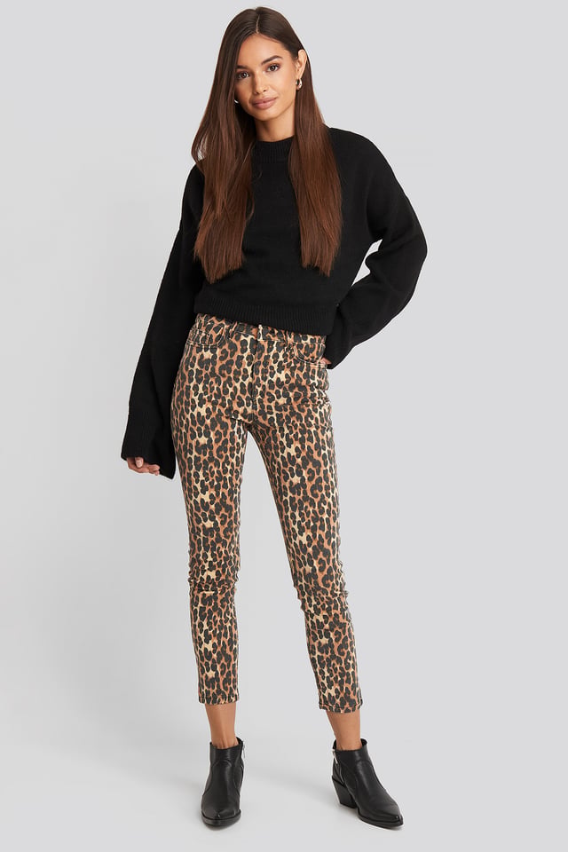 High Belly Skinny Jeans Black