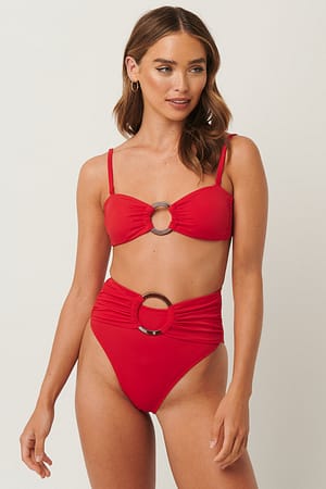 Red Bikini met hoge taille