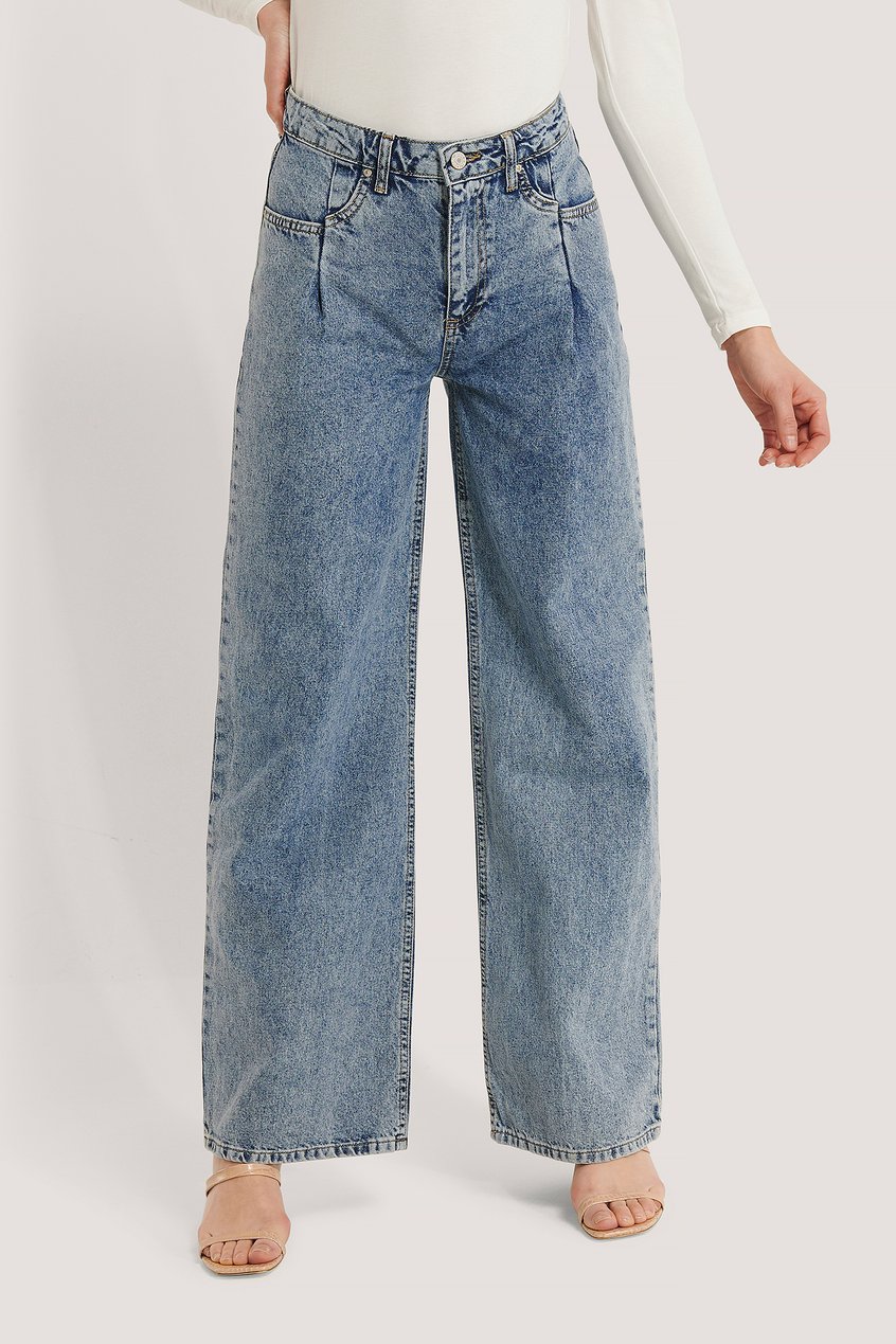 Jeans Jeans mit weitem Bein | Hose Mit Weiten Beinen Und Hoher Taille - IG54342