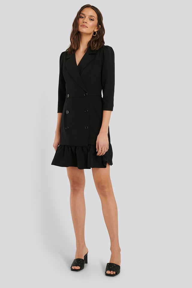 Minimekko Nappiyksityiskohdilla Black