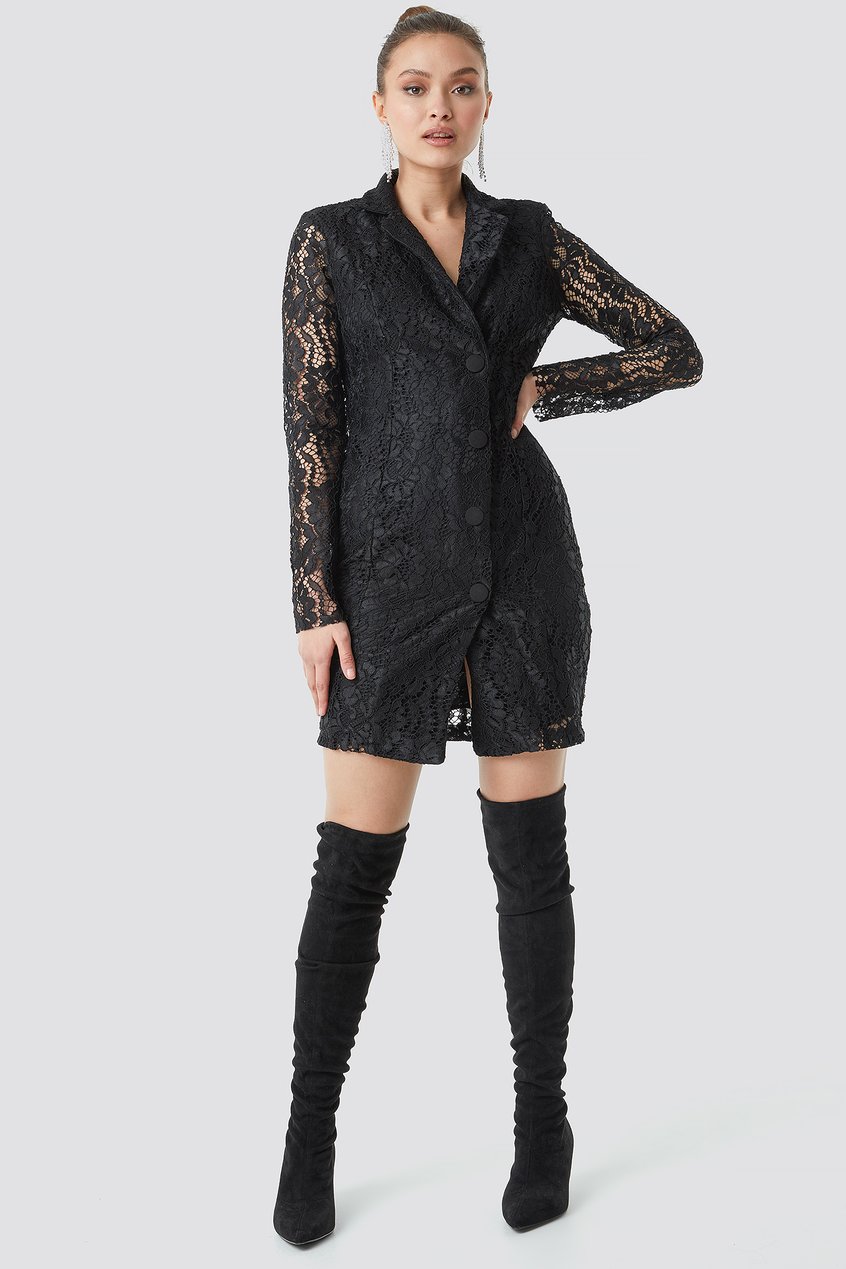 Kleider Blazerkleider | Lace Jacket Dress - QV58255