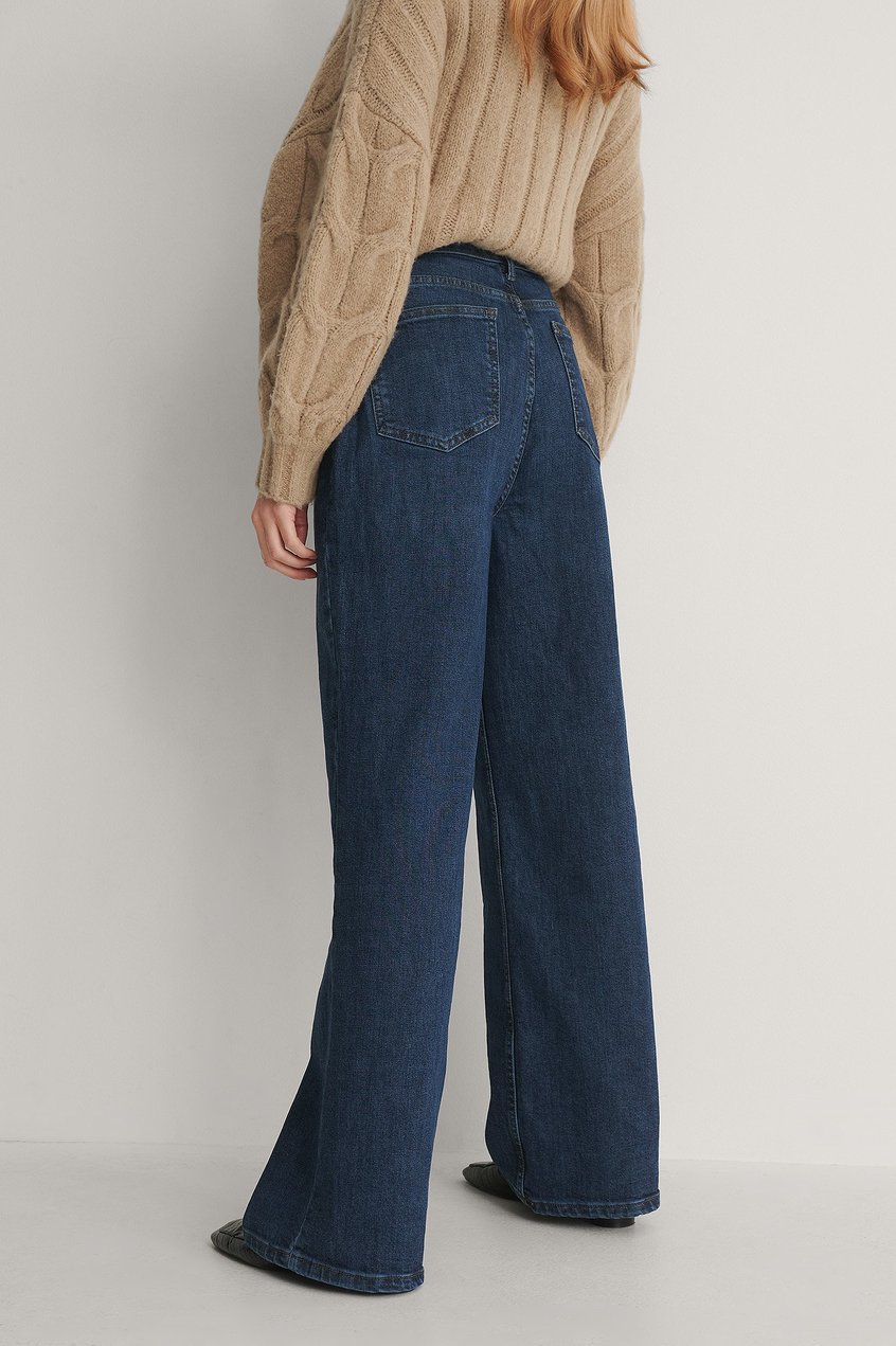 Jeans Jeans mit weitem Bein | Hohe Taille Weites Bein Jeans - JH84343