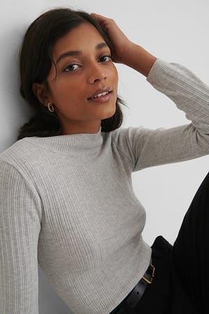Gray Milla Knit Sweater