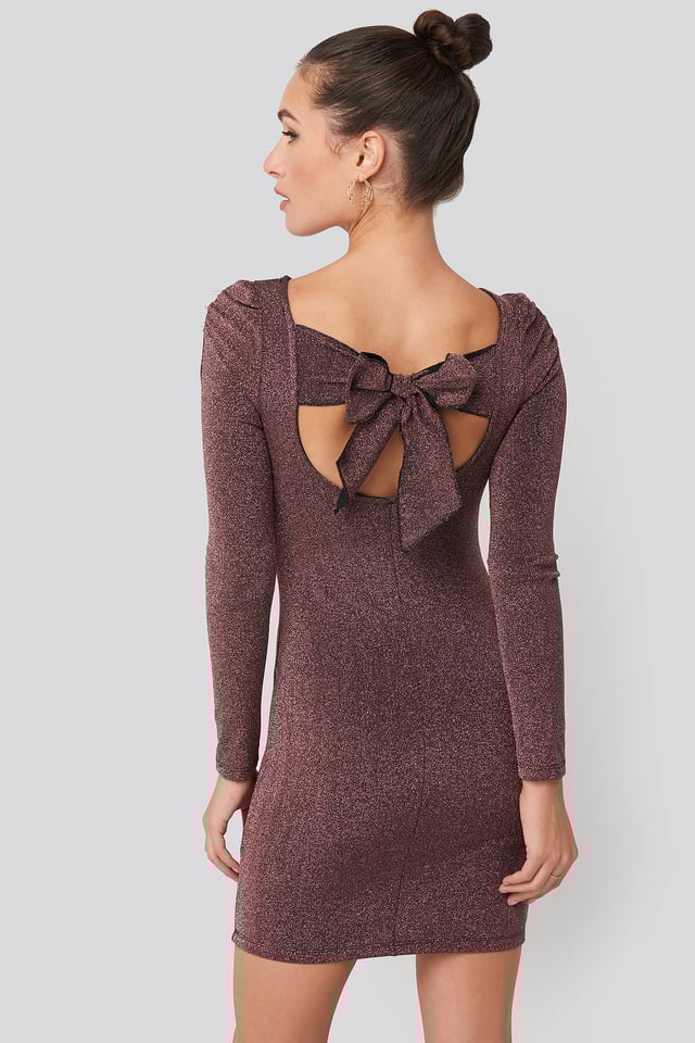 Mini Backless Dress Fuchsia