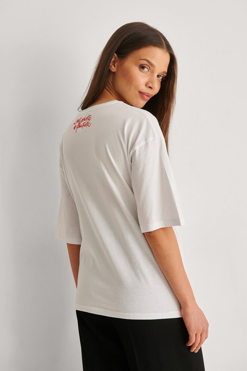 Oberteile Oversize T-Shirts | Oversize-T-Shirt Weiß - LC33107