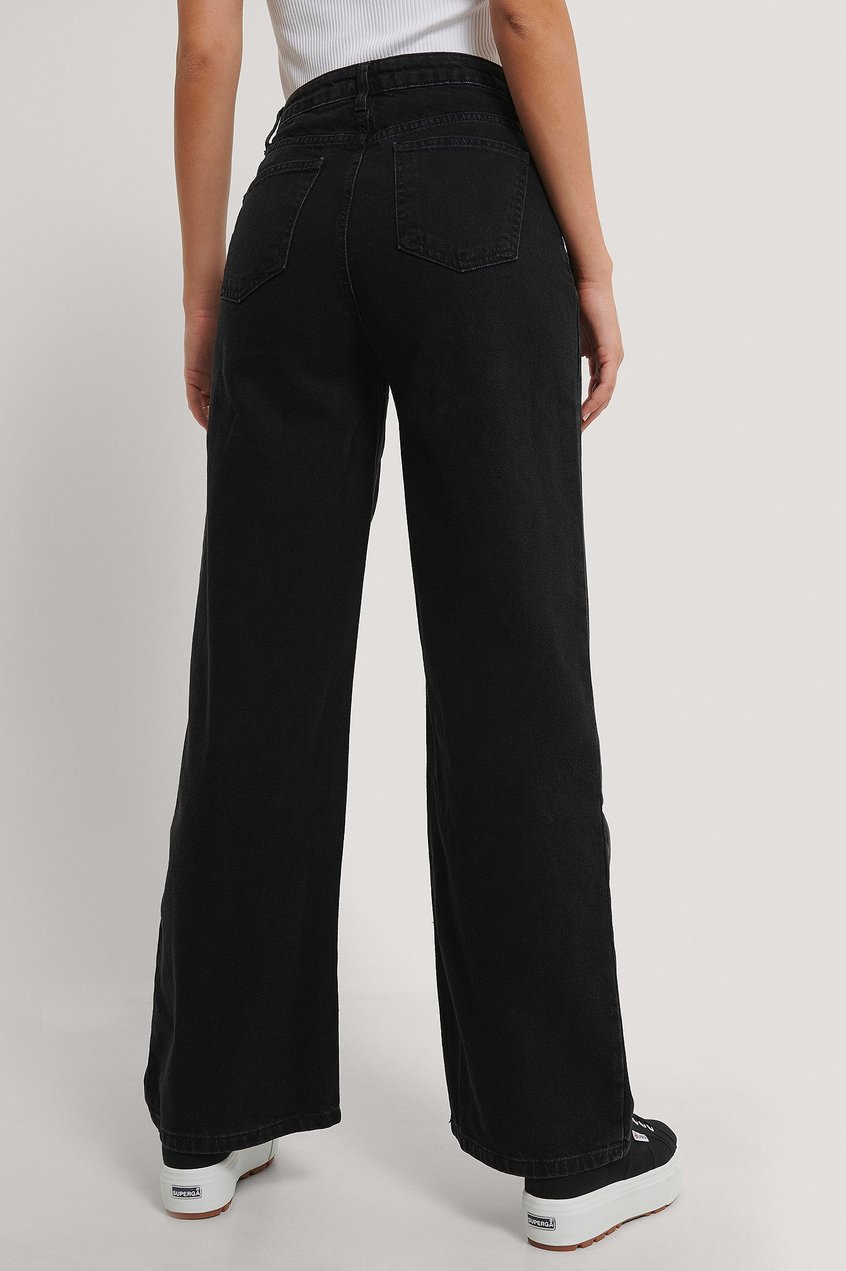 Jean Jeans larges | Pantalon Jambe Large Et Taille Haute - BJ25400